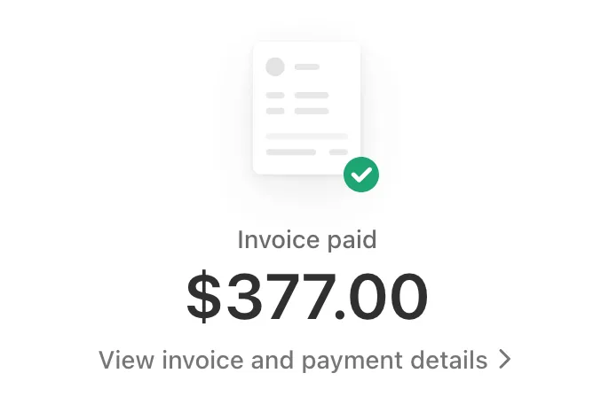 Map preview representing payments and invoicing