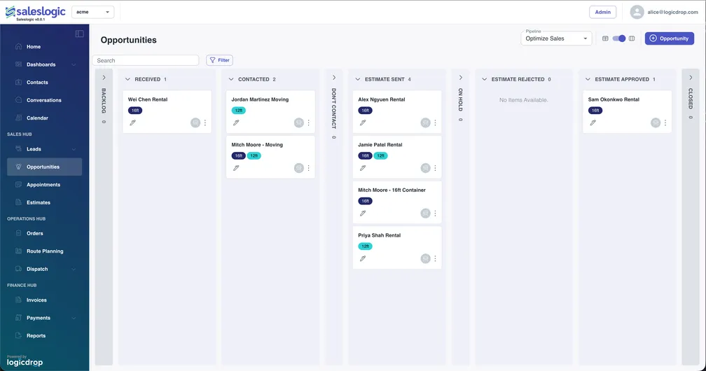 Map preview representing pipeline visibility